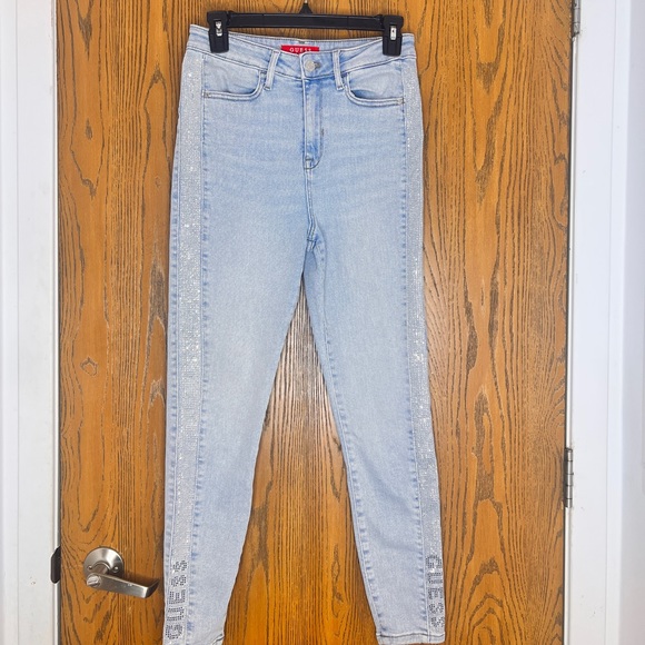 Light Wash High Waist with Diamonds - Picture 1 of 5